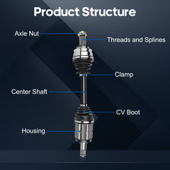 For BMW X5 2001-2006 V8 4.4L Front Left CV Axle Shaft