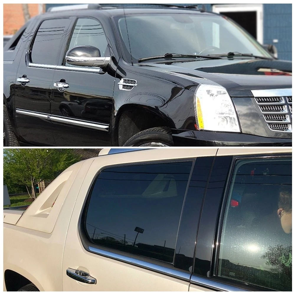 Glossy Black Pillar Post for Cadillac Escalade 07-14 Set Door Trim Cover Kit EOA 6B93BC-57