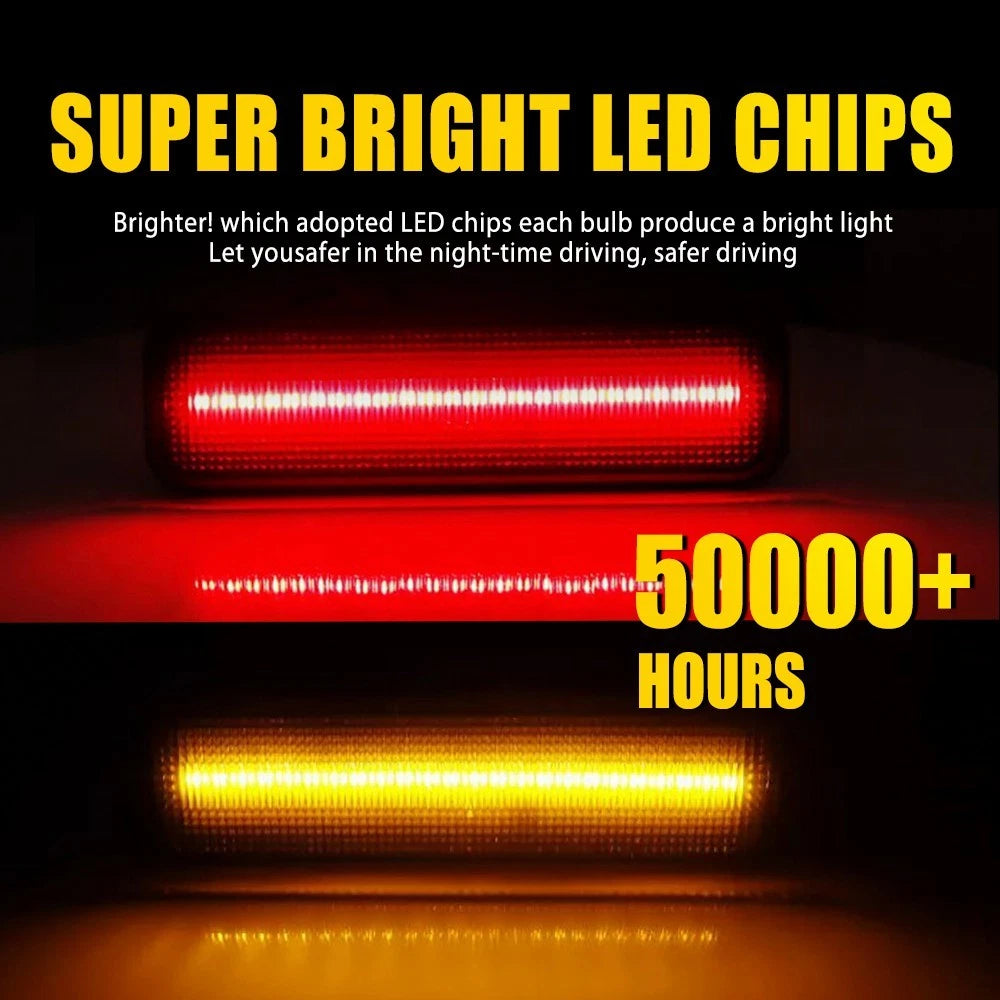 8PC For 1981-93 Dodge D150 D250 D350 Truck Front Rear LED Side Bumper Marker LED 6B93BC-57