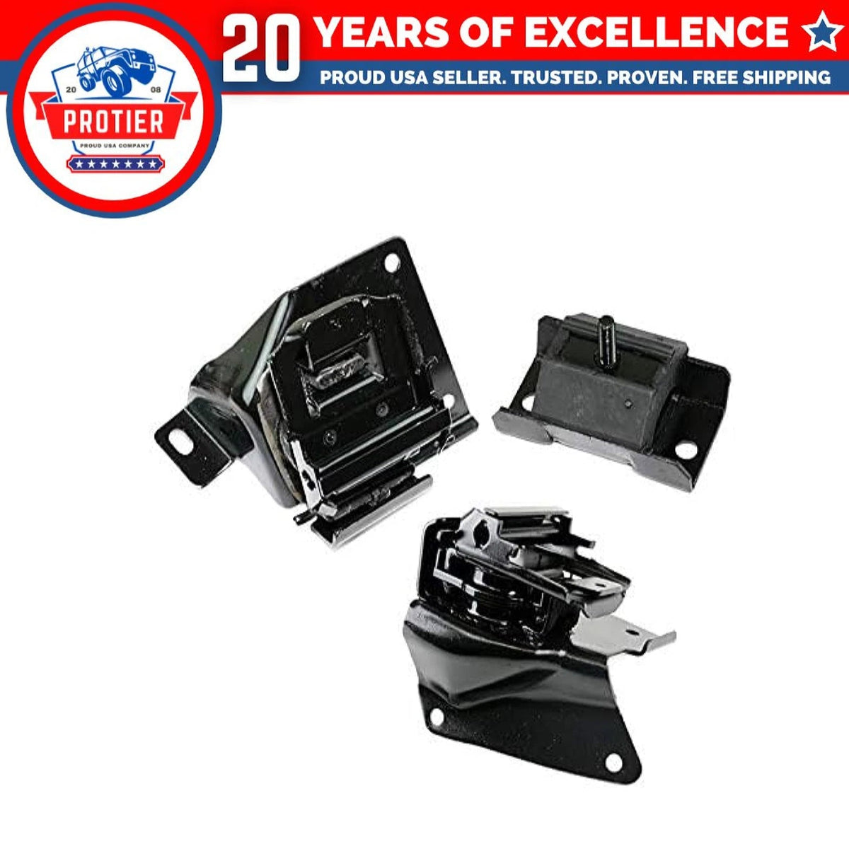 Motor & Trans Mount 3PCS Set Compatible for 1996-1998 Chevrolet C1500 / GMC 6B93BC-57