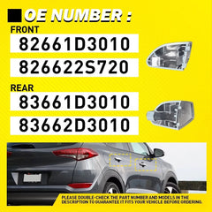 2X Outside Exterior Door Handle Front Rear Passenger For 16-21 Hyundai Tucson EA 6B93BC-57
