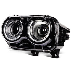 Pair Kit LED Black Headlights Assembly For 2015-2022 Dodge Challenger Black 6B93BC-57