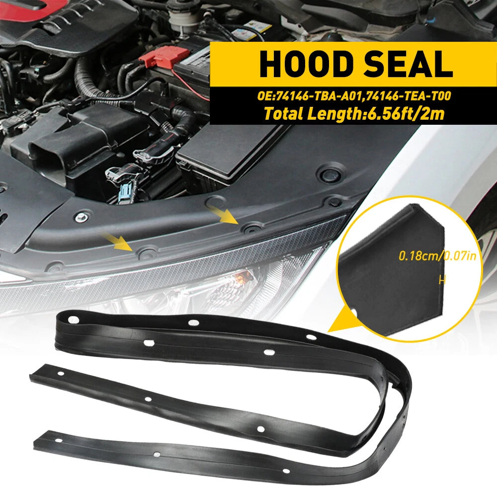 Hood Seal Gasket Rubber Replacement For 2016-2019 Honda Civic OE#74146-TBA-A01 A 6B93BC-57