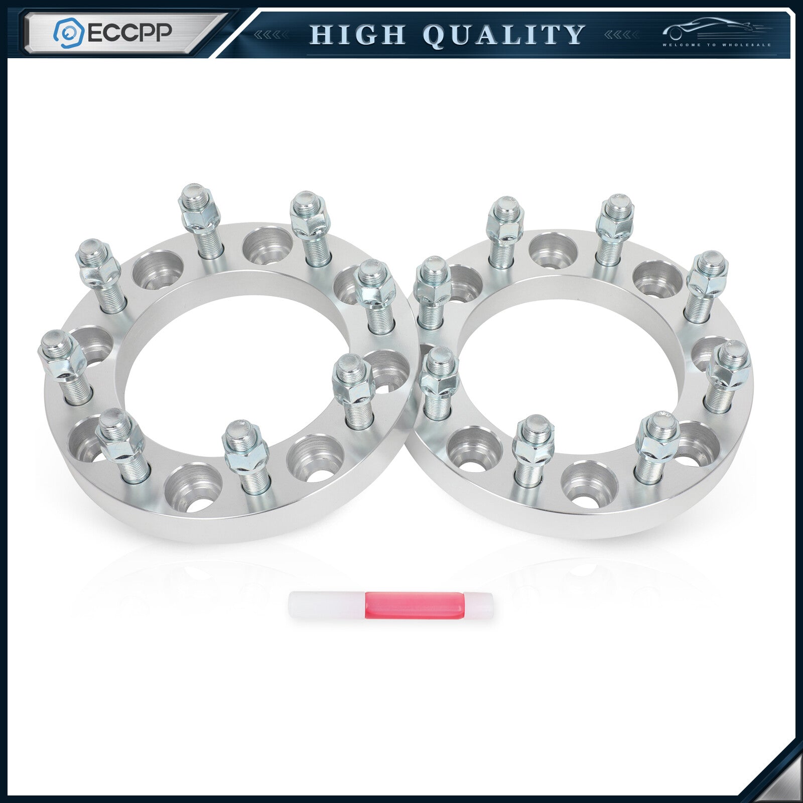 2 Pcs 1 inch 8x6.5 Wheel Spacers 9/16"x18 For Dodge Ram 2500 3500 Ford F-250 6B93BC-57