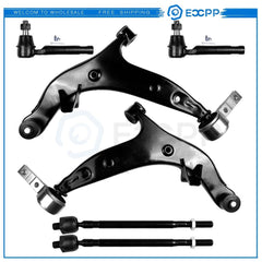 ECCPP 6pcs Complete Front Tie Rod Ends Suspension Kit For 2004-2009 Nissan Quest KOEEP