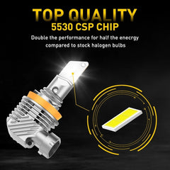 Combo 9005 H11 LED Headlight Super Bright Bulbs Kit White 30000LM High/Low Q10 A 6B93BC-57