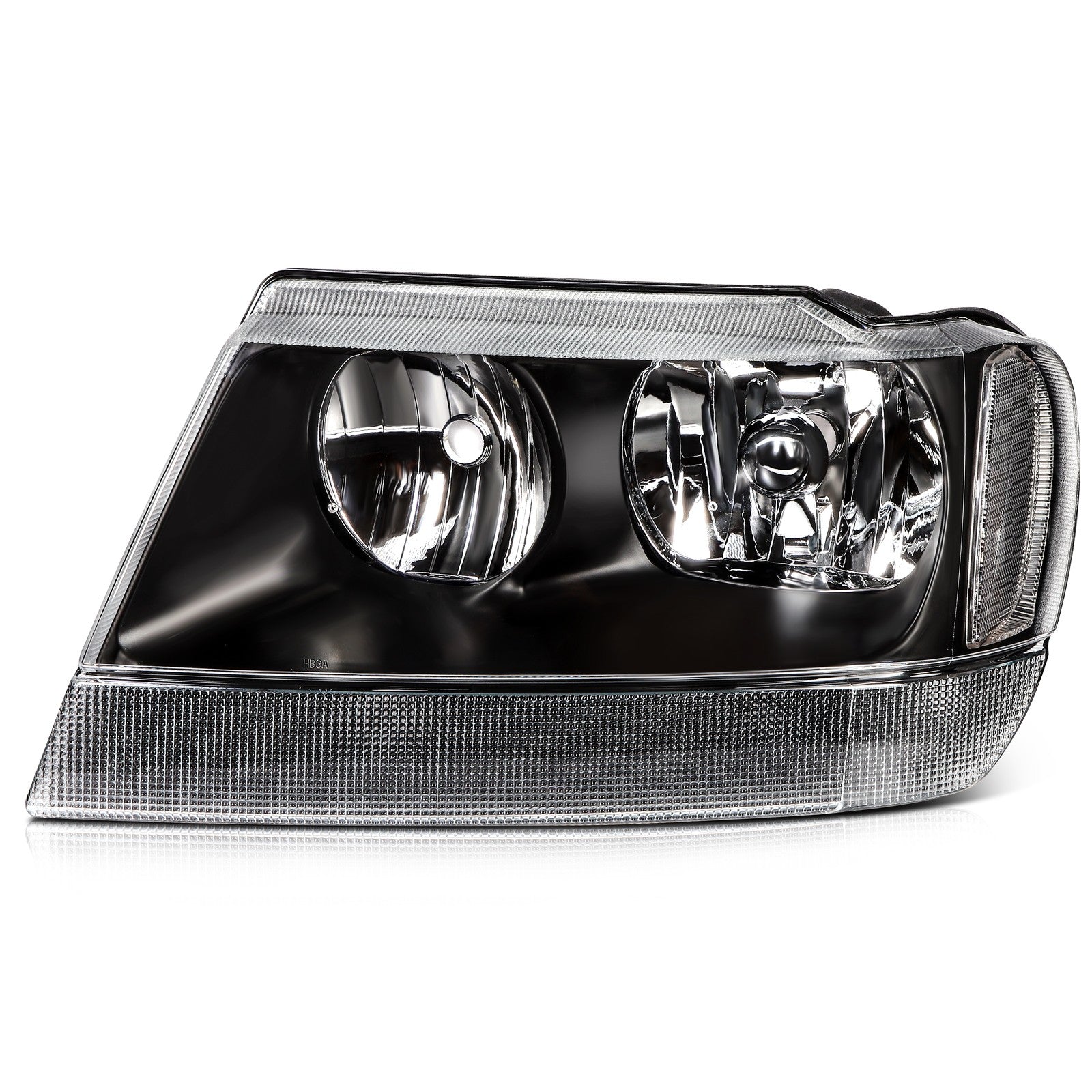 ECCPP Headlights Assembly For Jeep Grand Cherokee 4.0L 4.7L 1999-2004 Pair Black 6B93BC-57