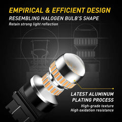 4x AUXITO Yellow Amber 3157 LED DR Turn Signal Parking Light Blinker Corner Bulb AUXITO