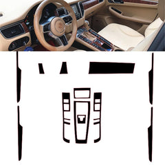 Interior Center Console Carbon Fiber Molding Sticker Decals For Porsch Macan