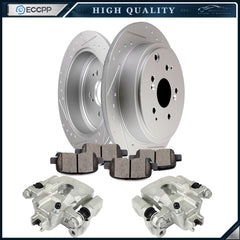 Rear Brake Calipers Brake Rotors Brake Pads Set 8Pcs For 2001-2006 Acura Mdx 6B93BC-57