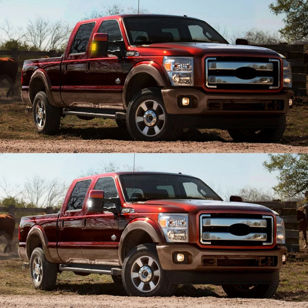 2X Dynamic LED Side Tow Mirror Light Turn Signal For 2008-16 Ford F250-F550 SD A 6B93BC-57