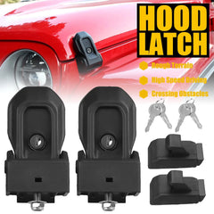 Hood Lock Latches Kit for Catch Jeep Wrangler JL Gladiator JT 2018-2024 With Key 6B93BC-57
