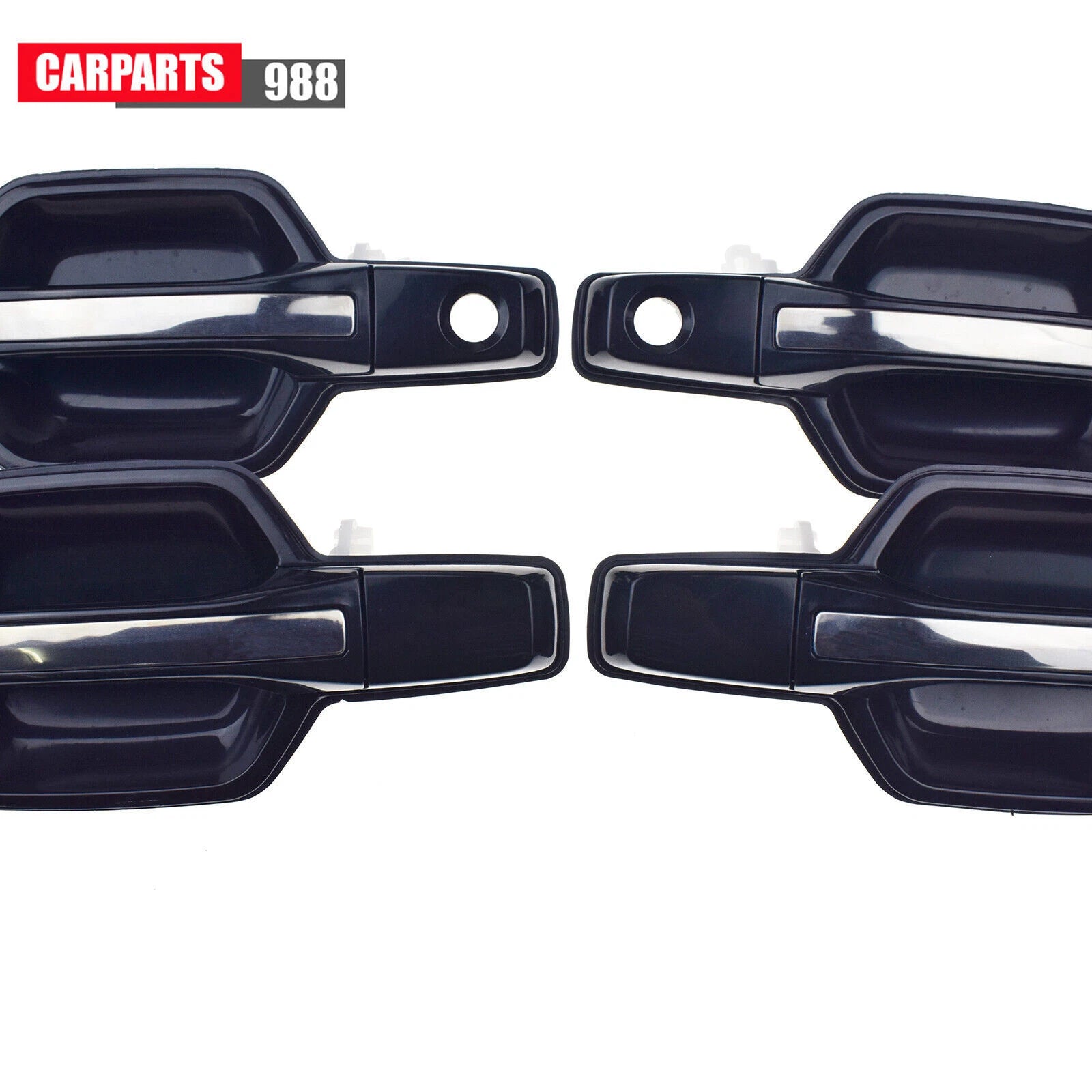Front Rear Outside Door Handle Black & Chrome for 2001-2006 Mitsubishi Montero 6B93BC-57