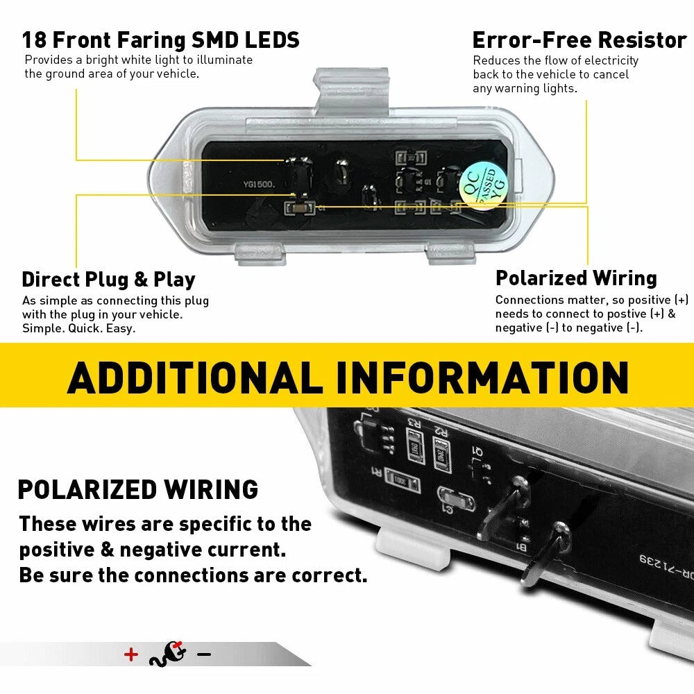 Full LED Under Mirror Puddle Lights For Chevy Silverado Suburban, Sierra 03-06 6B93BC-57
