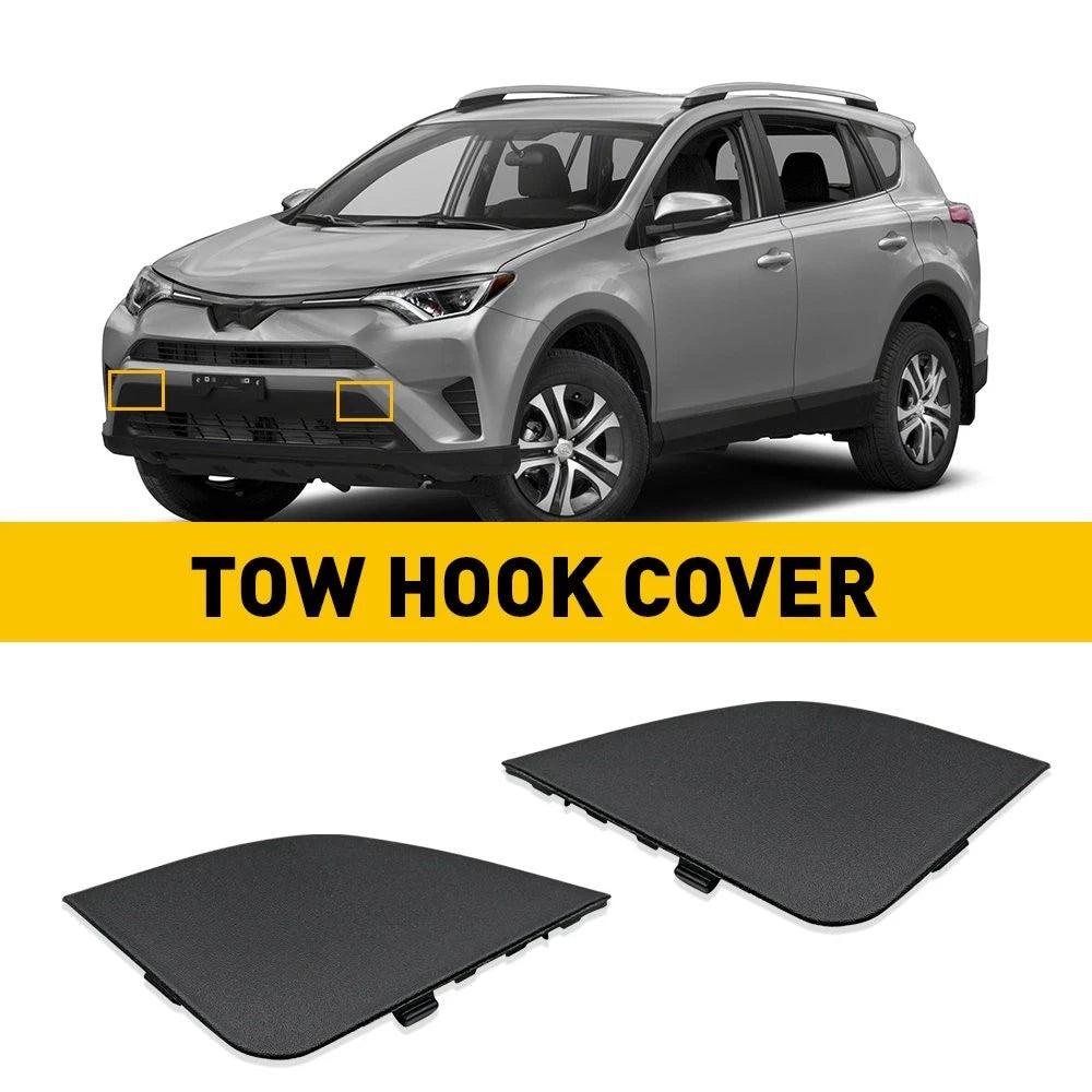 Front Bumper Tow Hook Eye Cover Cap Fits Toyota RAV4 2016 2017 2018 Left Right A 6B93BC-57