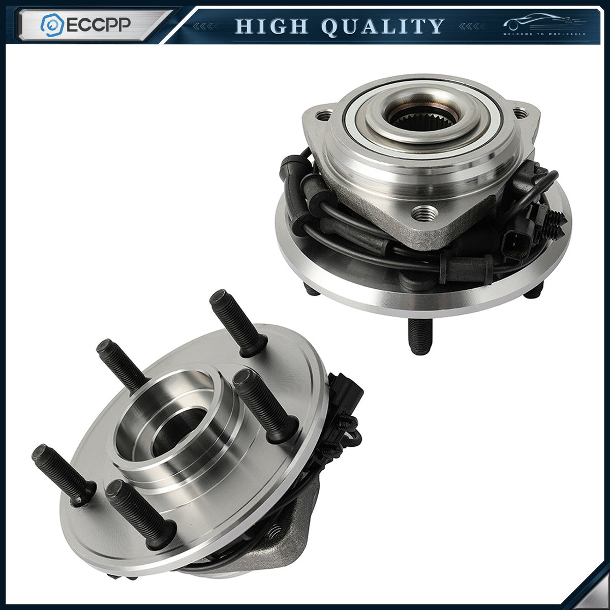 2 Pcs Wheel Hub Bearings Assembly Front 4WD For 2011-2017 2018 Jeep Wrangler JK 6B93BC-57