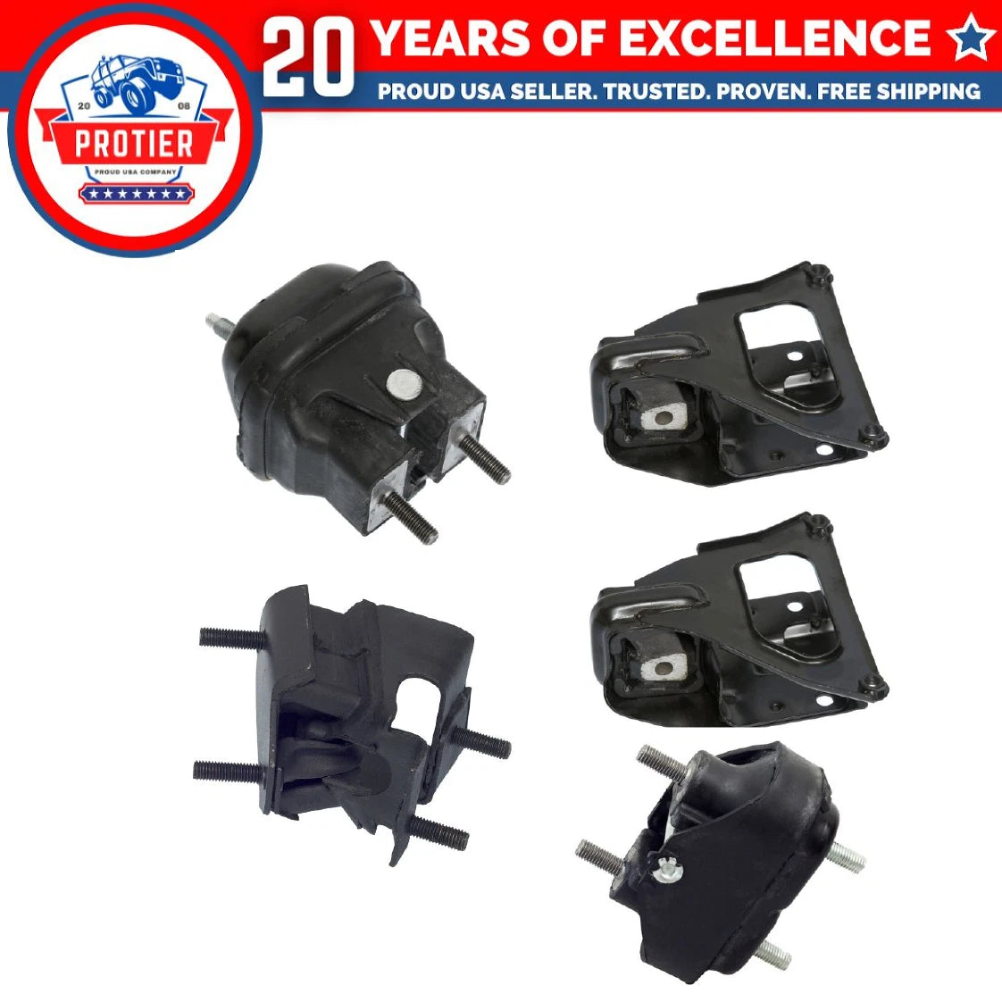 Engine Motor & Trans Mount 5PCS Set Fit 1999-2002 Oldsmobile Intrigue 3.5L 6B93BC-57