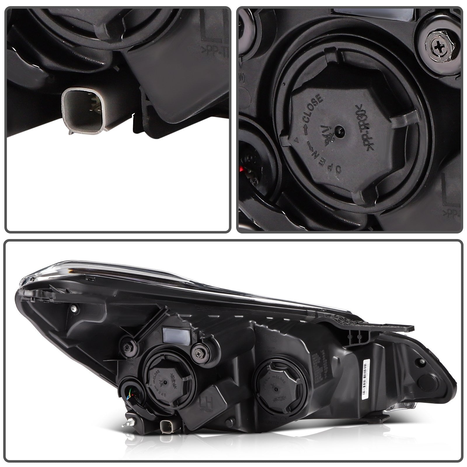 Left Side Headlight Assembly For 2019-2022 Chevrolet Spark 1.4L Black Amber 6B93BC-57