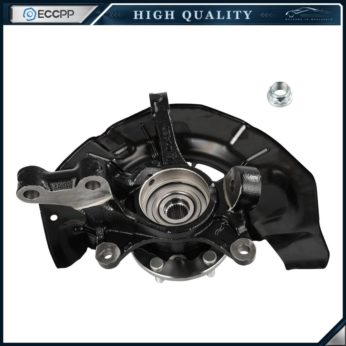 1P Wheel Hub Bearing Knuckle Front Passenger For Toyota Highlander 2.4L 3.3L AWD 6B93BC-57