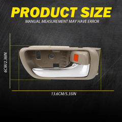 Door Handle Inside Beige Chrome Front/Rear Right for 2002-2006 Toyota Camry EOA 6B93BC-57