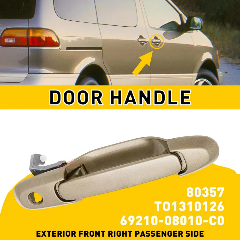 Door Handle Exterior Front Right Passenger For Side 98-03 Toyota Sienna Beige EA 6B93BC-57