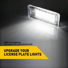 2Pcs For Audi A4 A6 A8 2004-2012 Xenon White LED License Number Plate Light EOA 6B93BC-57