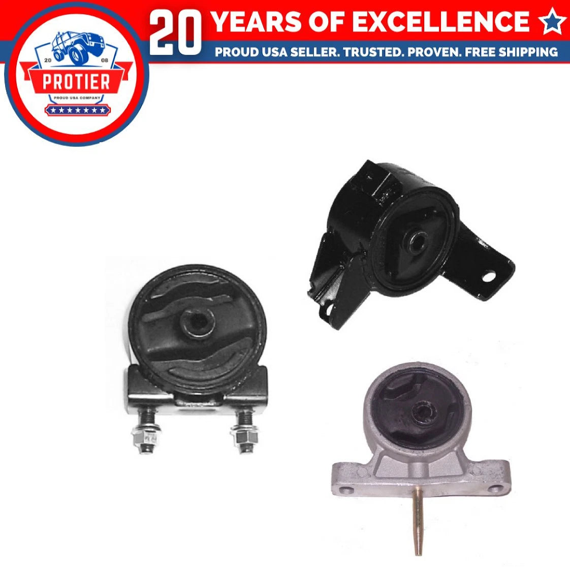 Engine Motor & Trans Mount Set for 2002 - 2003 Suzuki Aerio 2.0L 2WD 3PCS 6B93BC-57