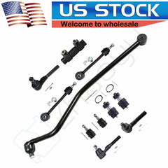 11pcs Front Tie Rod Ends Ball Joints Track Bar For Jeep Wrangler TJ 1997-2006 6B93BC-57