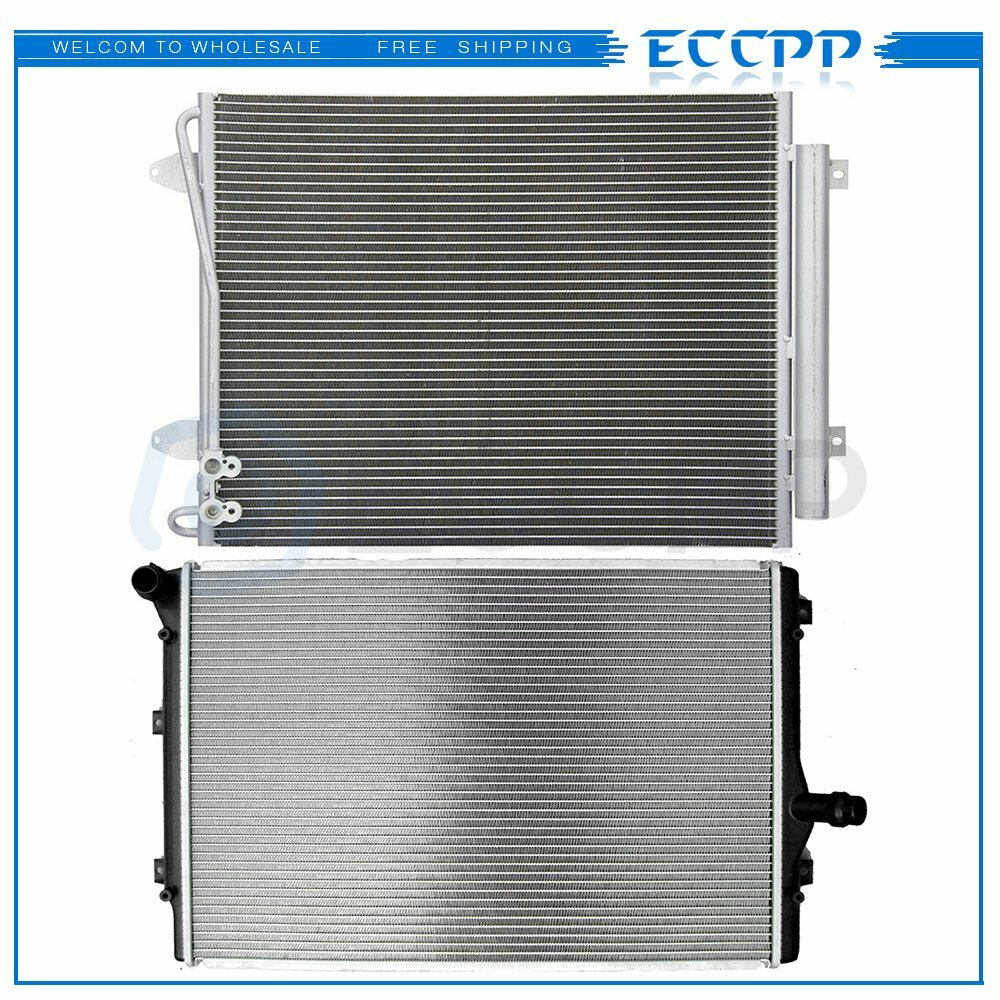 Aluminum Radiator & AC Condenser Cooling Kit For 2006-2008 Volkswagen Passat 6B93BC-57