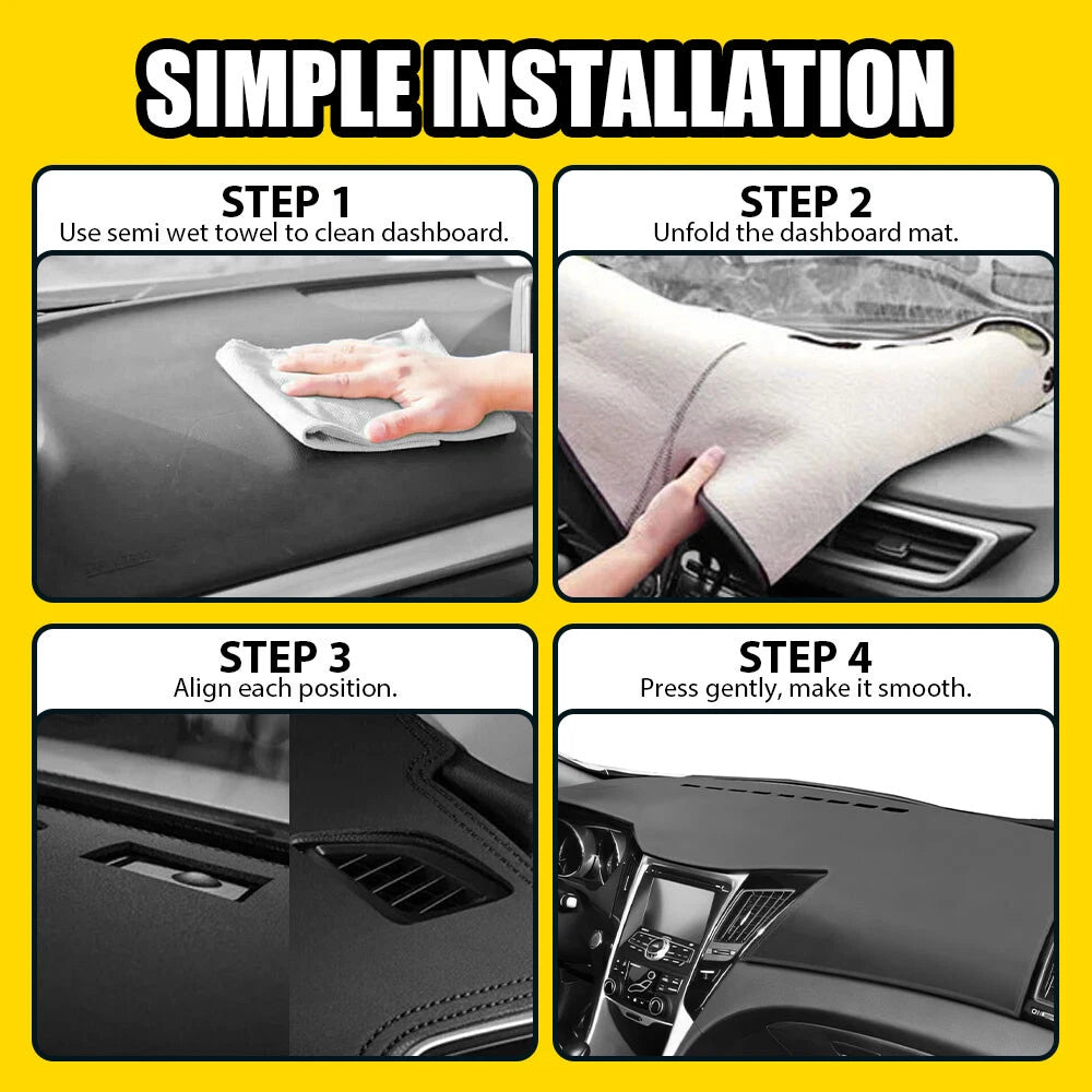 Car Leather Dashboard For Hyundai Sonata 2011-2014 Dash Cover Protector Mat USA 6B93BC-57
