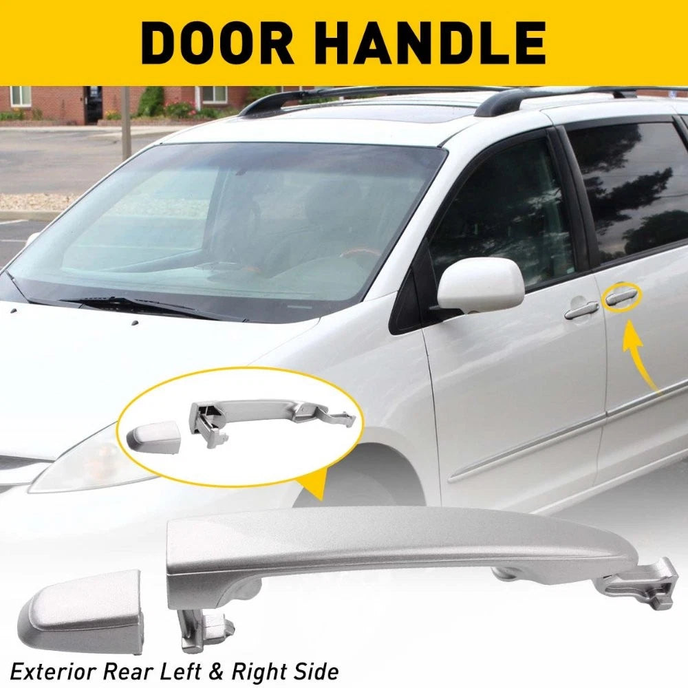 For Toyota 2004-10 Sienna Silver Pearl Rear L/R Outside Door Handle w/O Keyhole 6B93BC-57