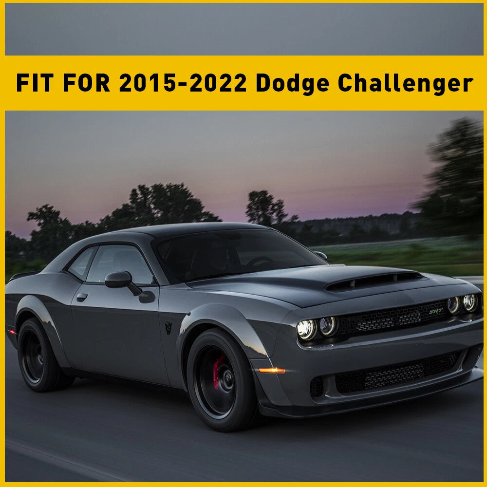 For 2015-22 Dodge Challenger Side LED Marker Fender Lights Amber&Red Front+Rear 6B93BC-57
