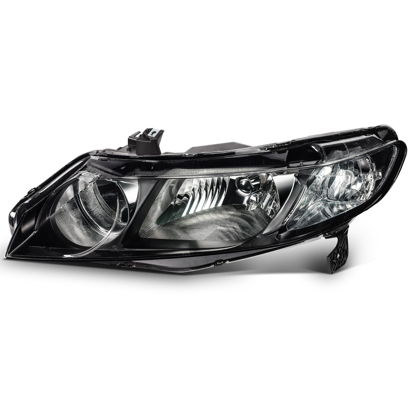 ECCPP Headlights Assembly For Honda Civic 1.8L 2.0L 2006-2011 Pair Kit Black 6B93BC-57