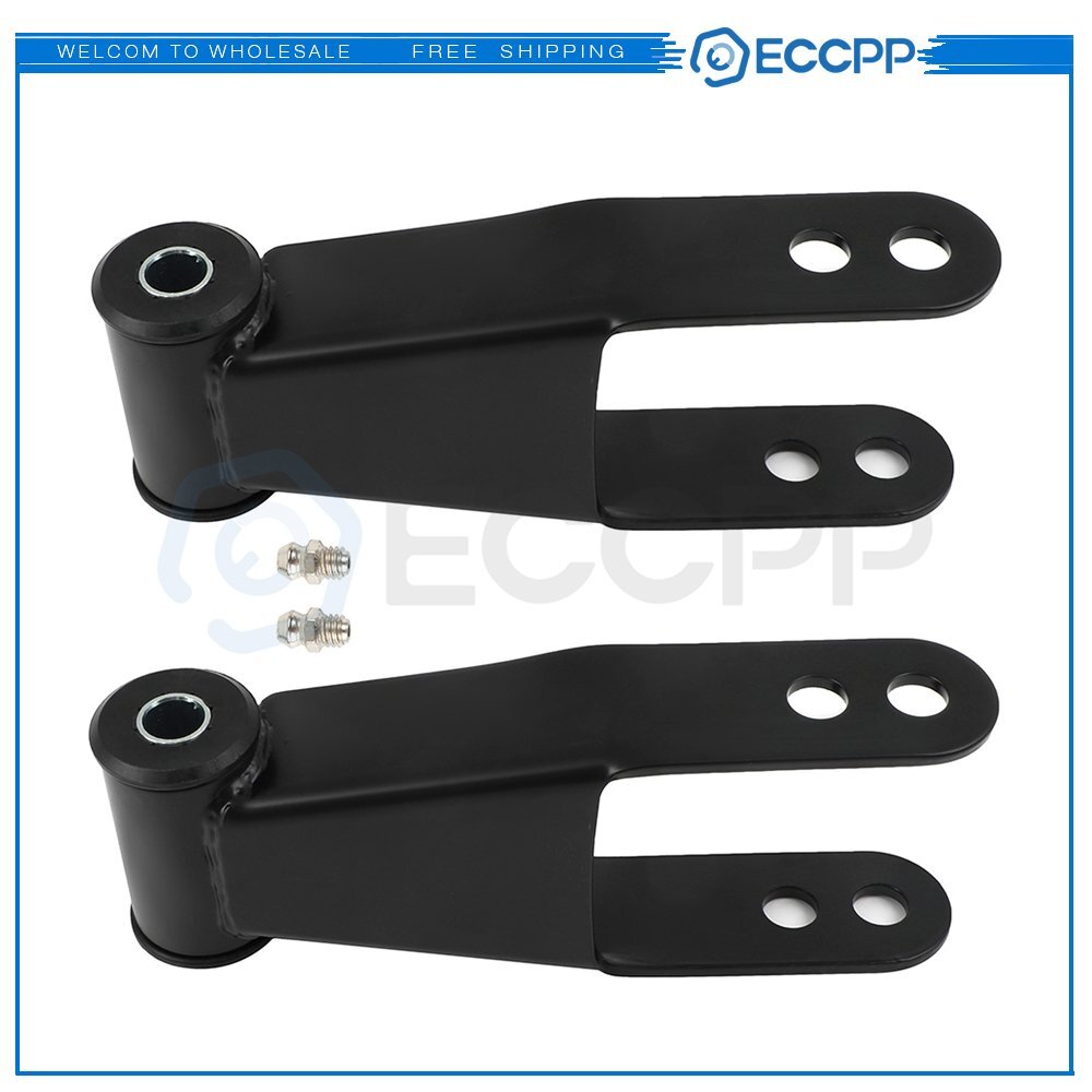 1"-2"Rear Drop Shackles Kit For 1988-2018 Chevy Silverado GMC Sierra 1500 C1500 6B93BC-57