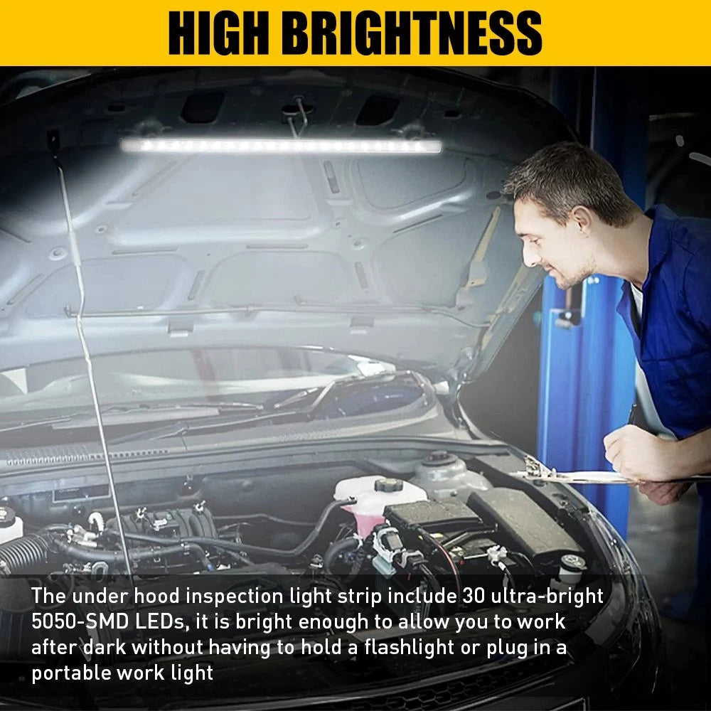 Under LED Hood Light Kit With Automatic on/off -Universal Fit Any Vehicle White 6B93BC-57