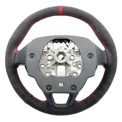 Black Suede Leather Steering Wheel Hand Sewing Wrap Cover For Ford Fusion/Edge