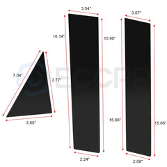 Pillar Posts For 11-15 Volkswagen Passat 6pcs Door Pillar Posts Trim Black Cover 6B93BC-57