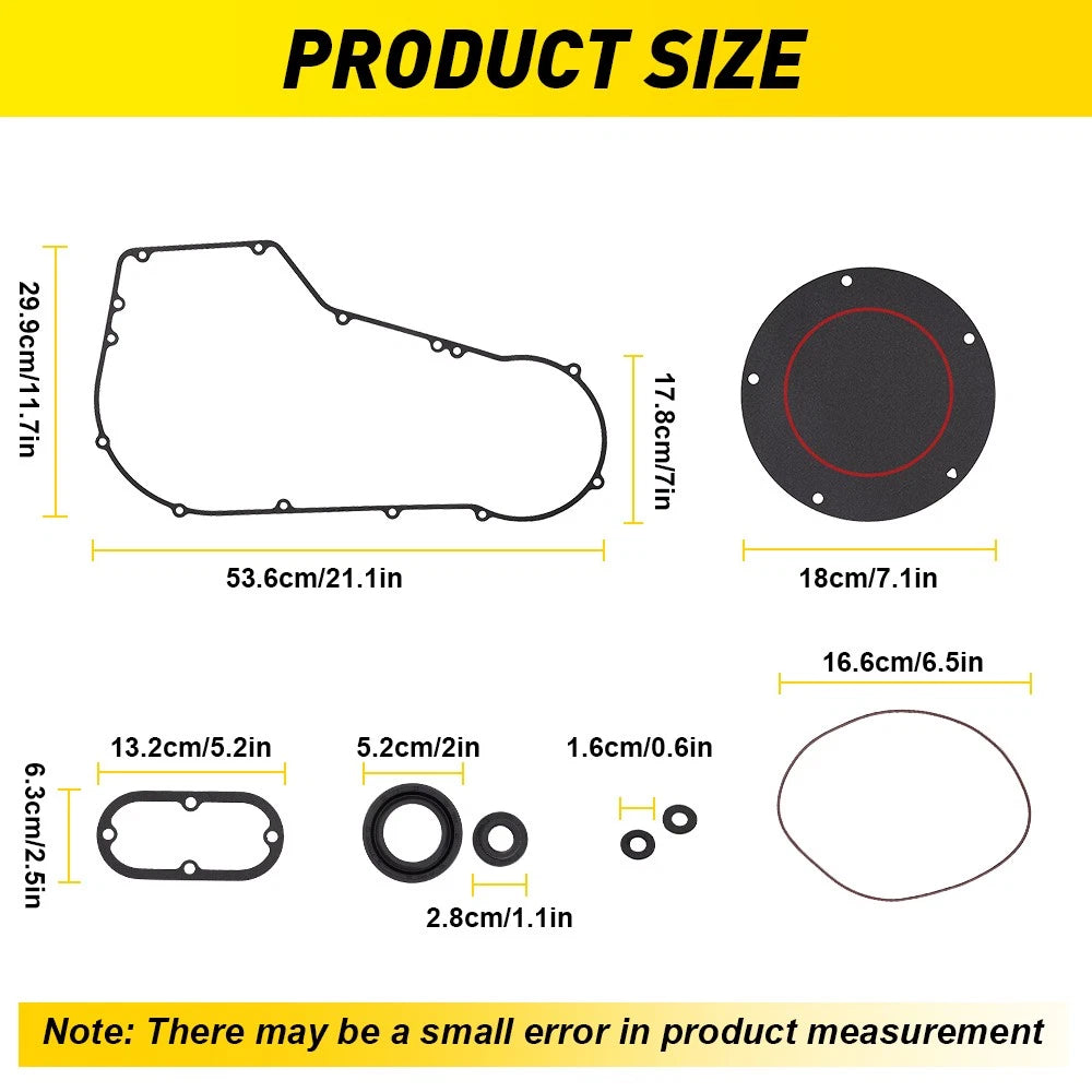 For 1999-2005 Harley Dyna Softail Models Primary Clutch Cover Gasket Seal Kit EA 6B93BC-57