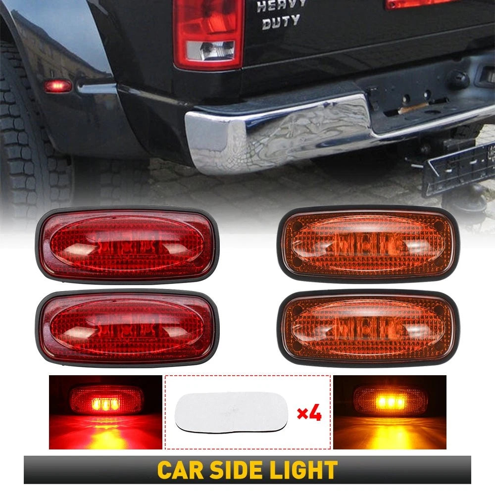 4pcs LED Fender Bed Marker Side Lights Rear For RAM Dodge 2500 3500 2003-2018 6B93BC-57