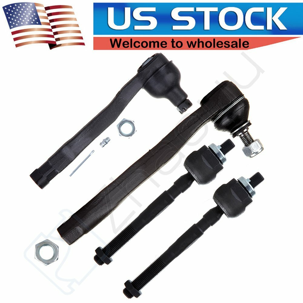 4pcs Front Steering Inner & Outer Tie Rod Ends For 1994-1996 1997 Acura Integra 6B93BC-57