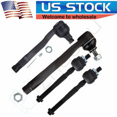 4pcs Front Steering Inner & Outer Tie Rod Ends For 1994-1996 1997 Acura Integra 6B93BC-57