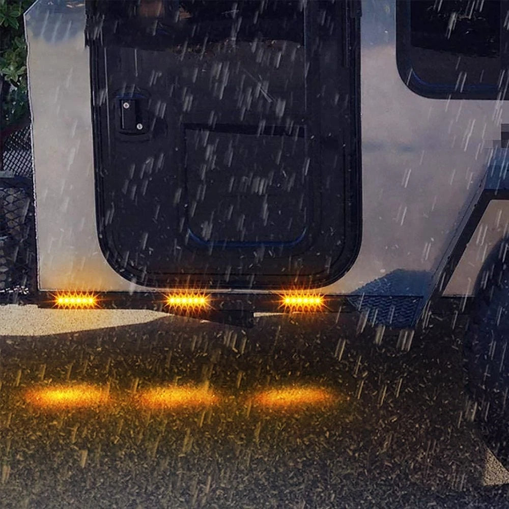 Amber Red LED Smoked 10x 12V Side Lights Marker Truck Trailer Lamp Waterproof EA 6B93BC-57