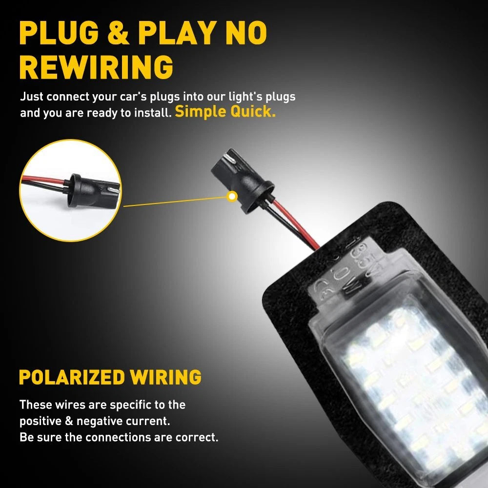 For Mazda Miata Tribute MPV Protege White LED License Plate Lights Lamps EOA 6B93BC-57