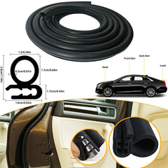 10FT U Shape Rubber Seal Car Door Edge Molding Guard Trim Protectors Strip Weath 6B93BC-57