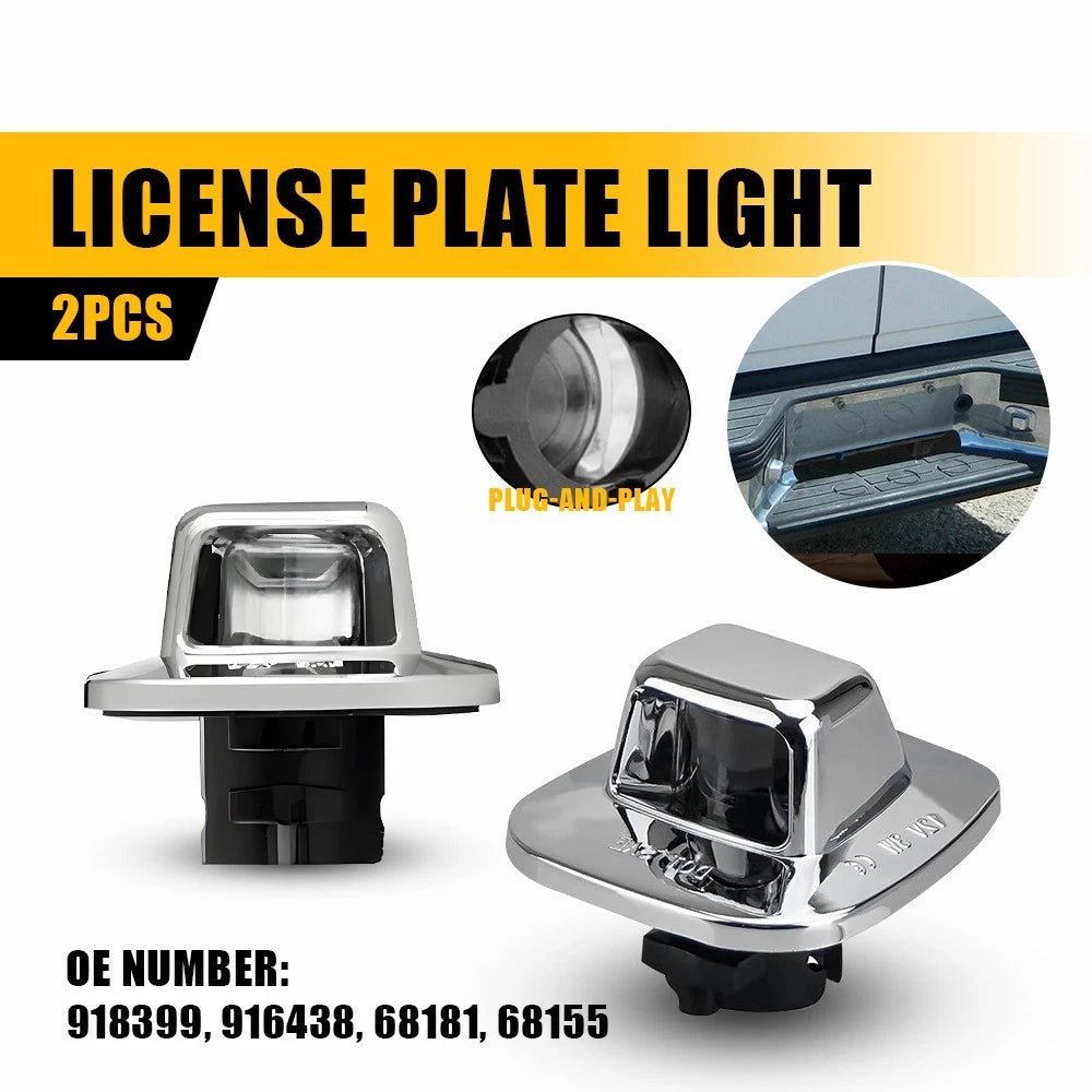2X License Plate Light Rear Bumper Lamp Housing Cover for Chevy GMC Suburban EOA 6B93BC-57