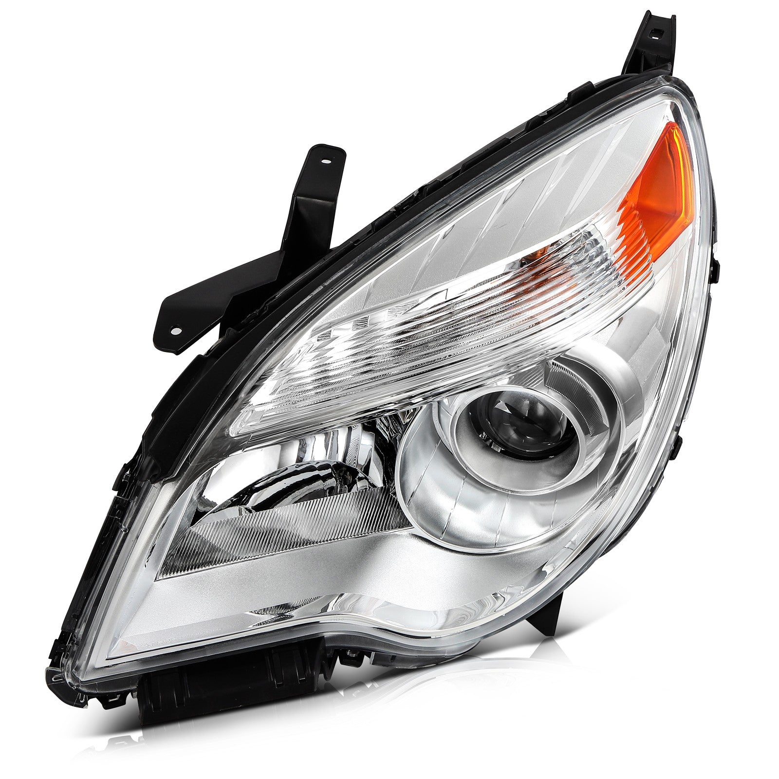 Pair Halogon Headlights Assembly For 2010-2015 Chevrolet Equinox Chrome Amber 6B93BC-57