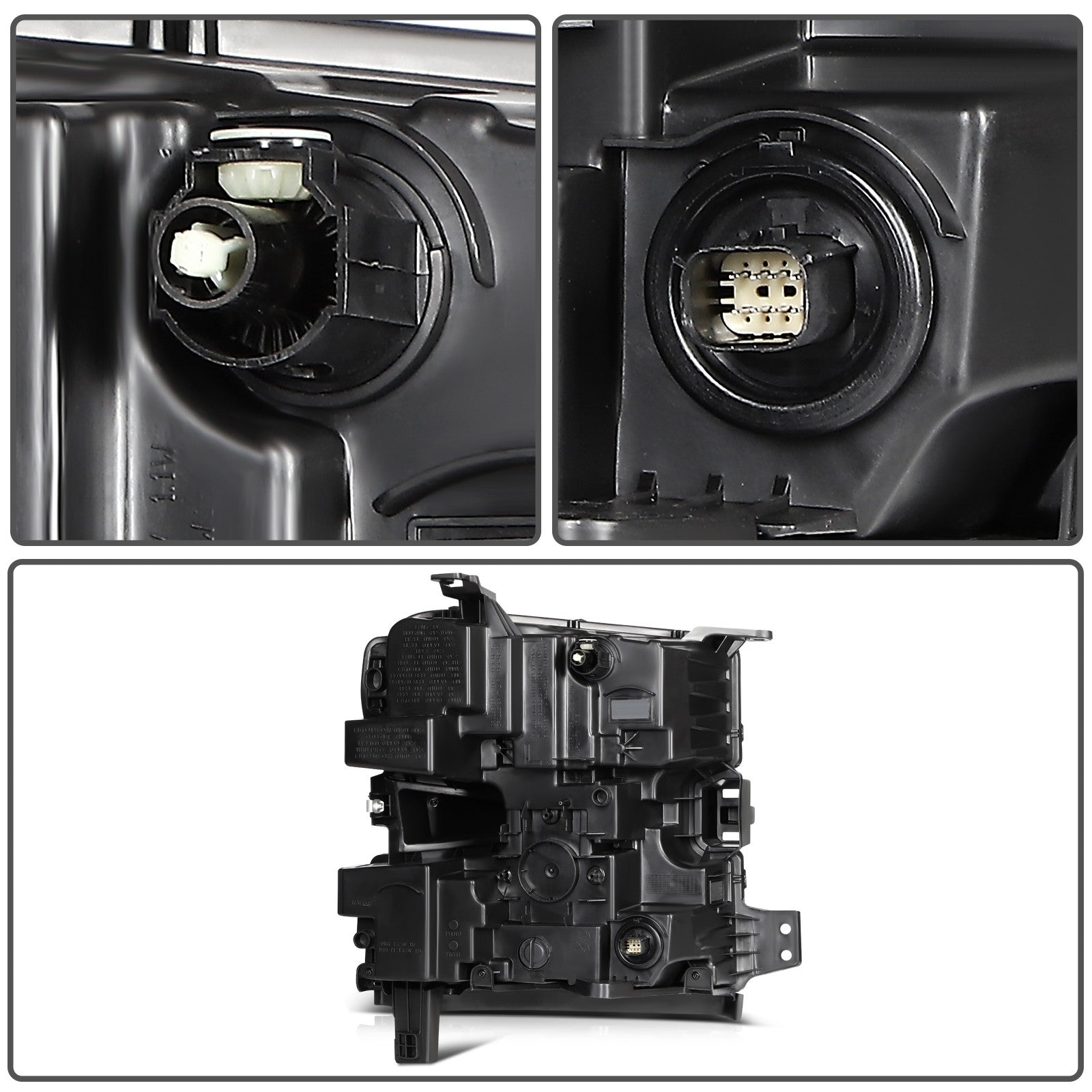 ECCPP Headlights Assembly For Chevrolet Silverado 1500 2019-2021 Pair Black 6B93BC-57