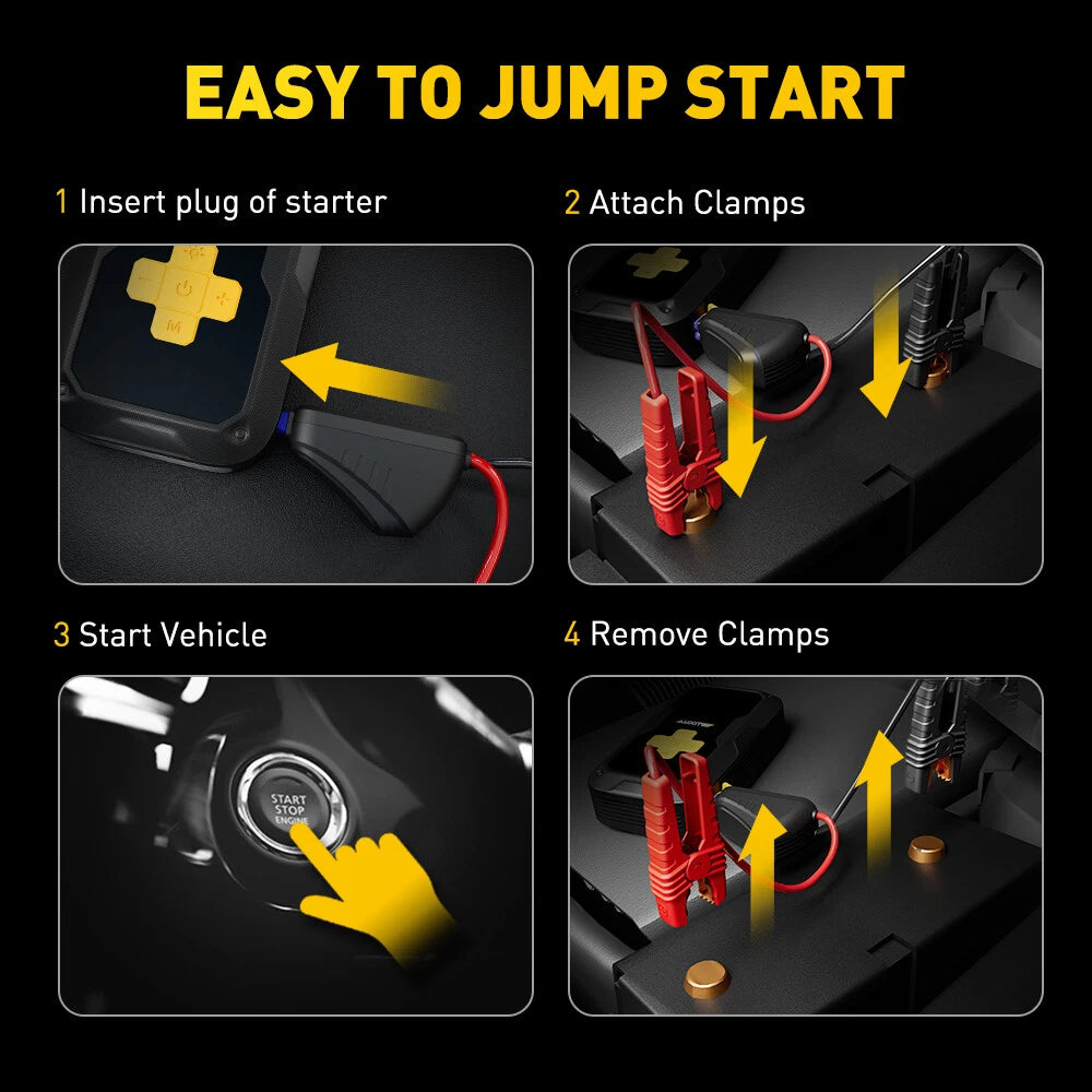 Car Jump Starter 3500A Booster Jumper Power Bank Battery Charger Tire Inflator A 6B93BC-57