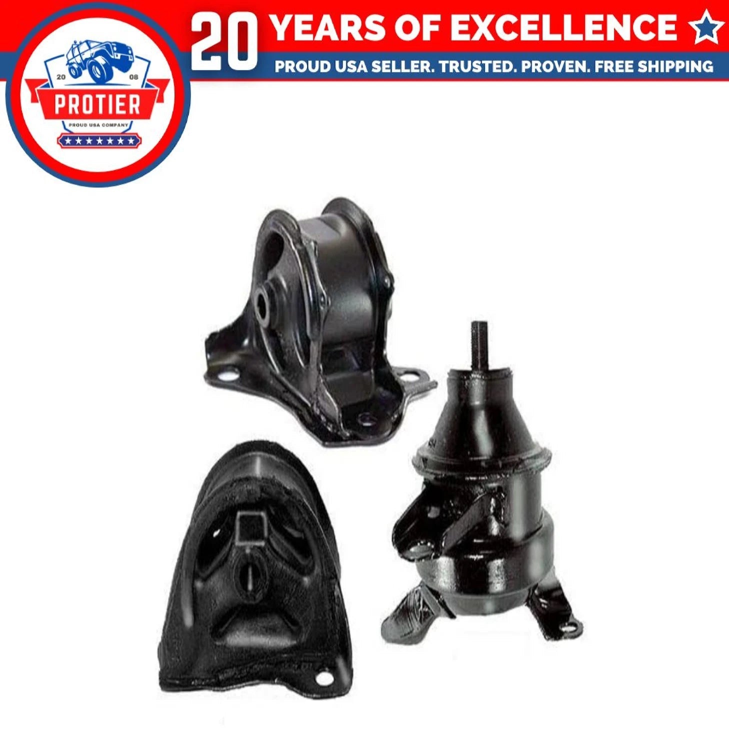 Fits 1997-2001 Honda CR-V 2.0L Engine Motor & Trans Mount Set for AUTO 3PCS : 6B93BC-57