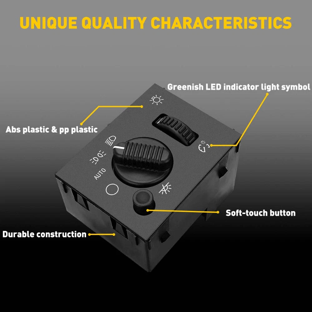 HEADLIGHT HEADLAMP DIMMER SWITCH FOR 2003-2007 CHEVY SILVERADO GMC SIERRA YUKON 6B93BC-57